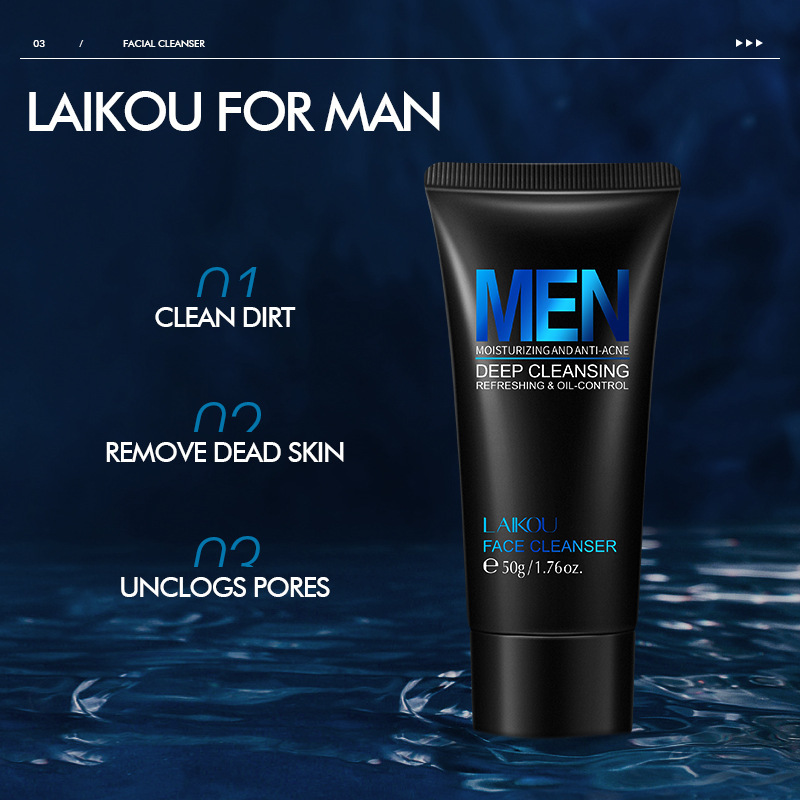 Salicylic Acid Cleanser - LAIKOU الرجال منظف للوجه غسل الوجه