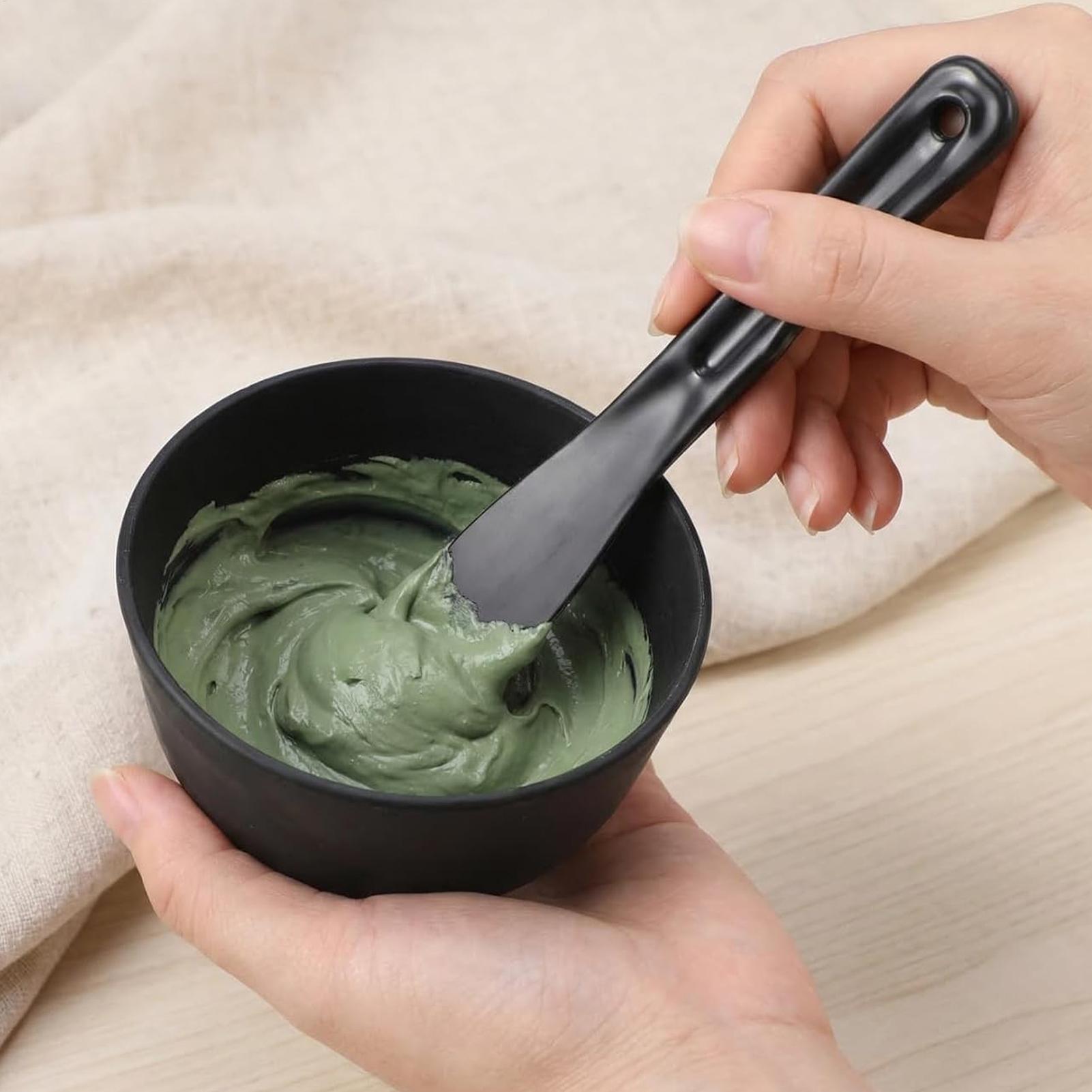 Skincare Indonesia - مجموعة أوعية قناع الوجه السيليكونية، عصا