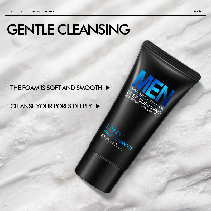 LAIKOU الرجال منظف للوجه غسل ا - مراجعة Salicylic Acid Cleanser وسعره